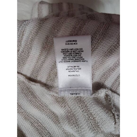 Sanctuary Draped Knot Long Sleeve Metallic Striped Sweater - Picture 5 of 5